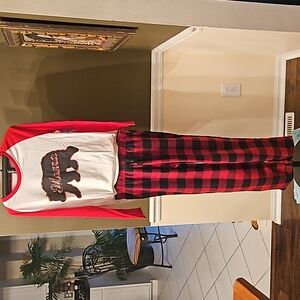 Mama Bear Victory Lounge Women's  Pajamas Long Sleeve Loungewear sz M NWT